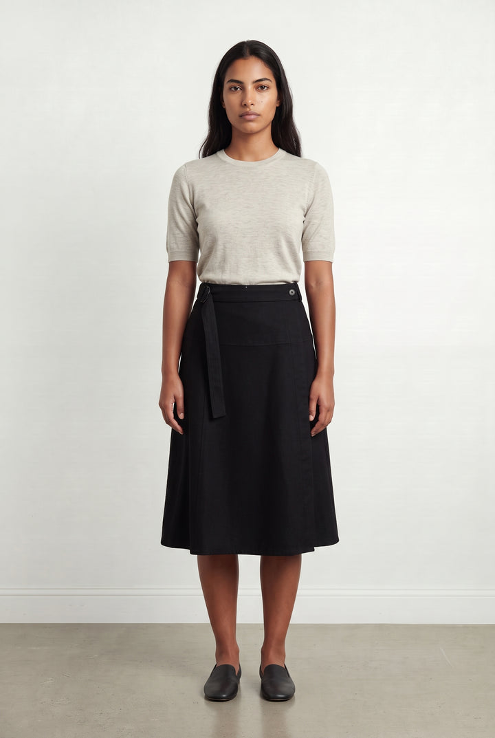 Jupe Portefeuille Noire - Taille L/40 de la marque Comptoir des Cotonniers | PARAD124830 - Vendu par Paradigme - Image 1