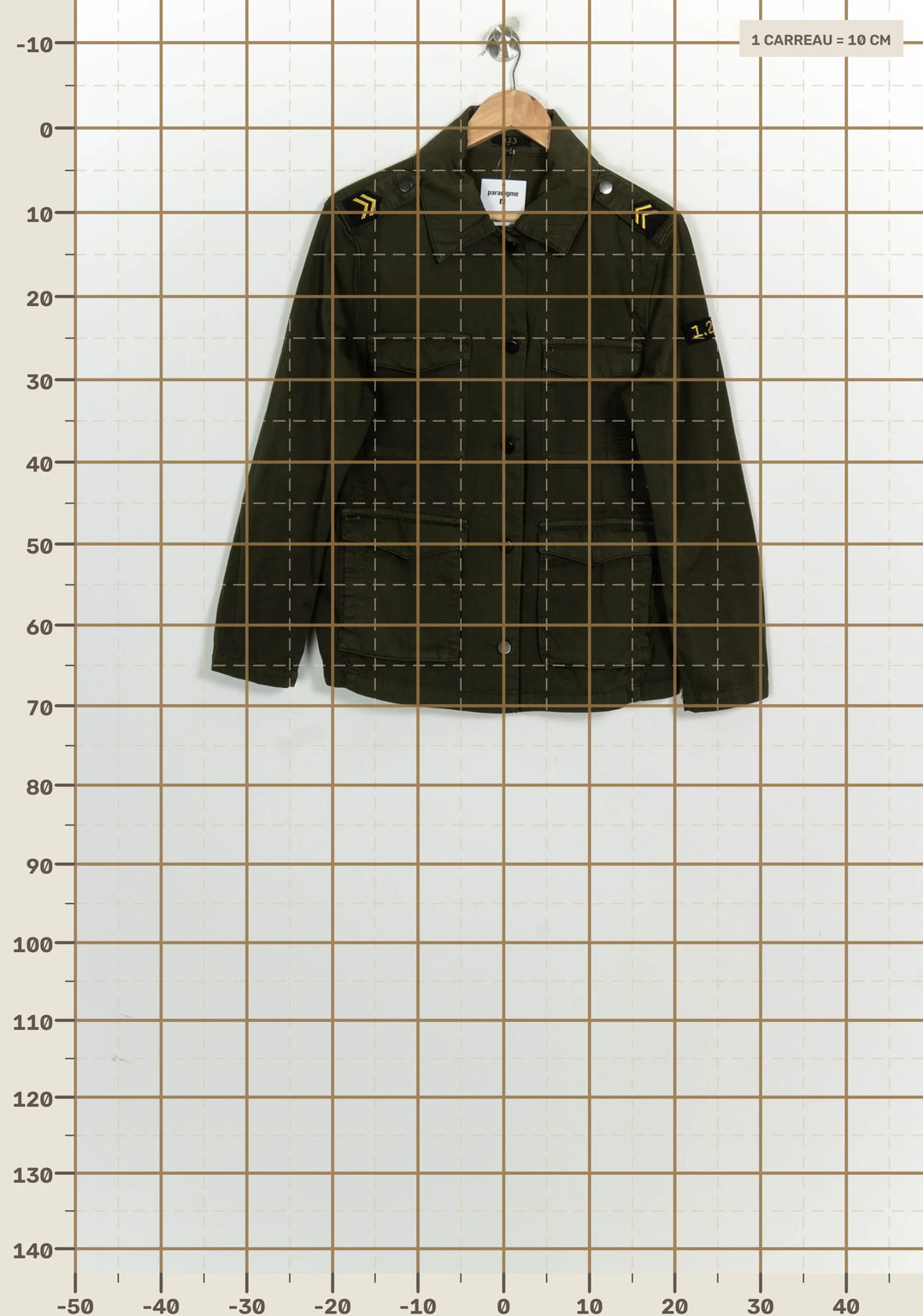 Veste Militaire Vert Olive - Taille XL/42 de la marque Maison 123 | PARAD124834 - Vendu par Paradigme - Image 4