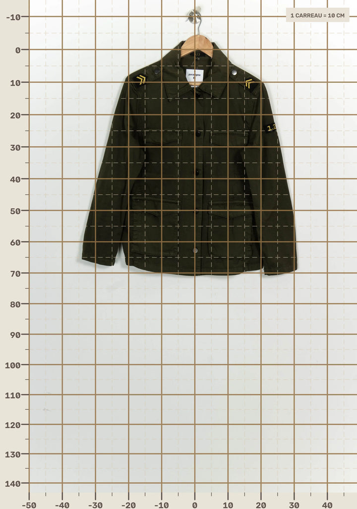 Veste Militaire Vert Olive - Taille XL/42 de la marque Maison 123 | PARAD124834 - Vendu par Paradigme - Image 4