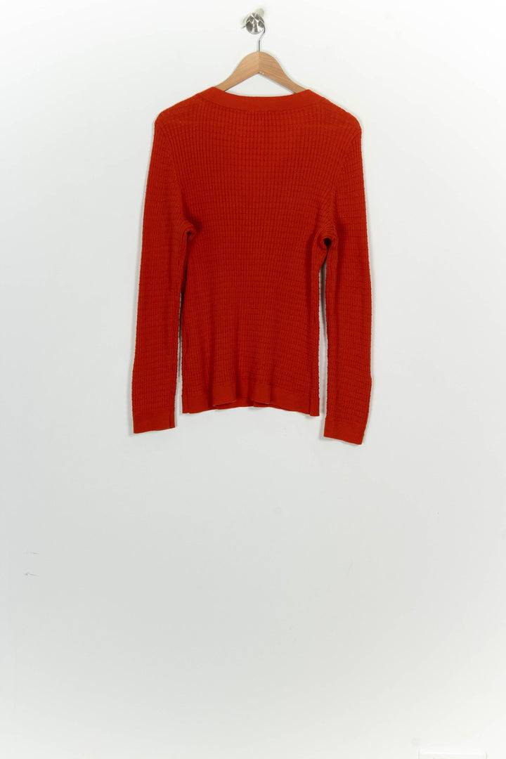 Pull à col V Orange - Taille XXXL/46 de la marque Maison 123 | PARAD124837 - Vendu par Paradigme - Image 5