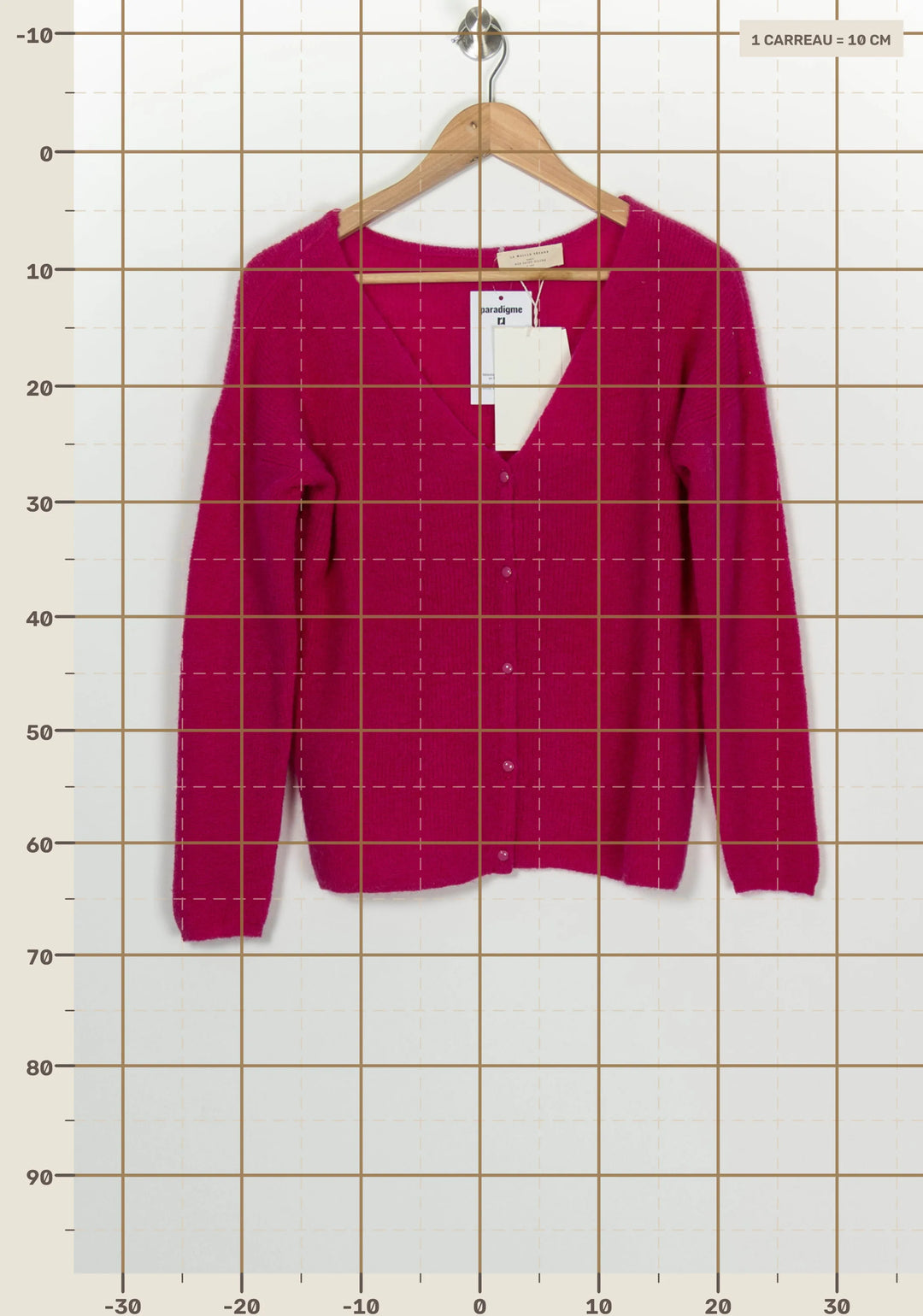 Gilet Rose fuchsia - Taille S/36 de la marque Sézane | PARAD124851 - Vendu par Paradigme - Image 4