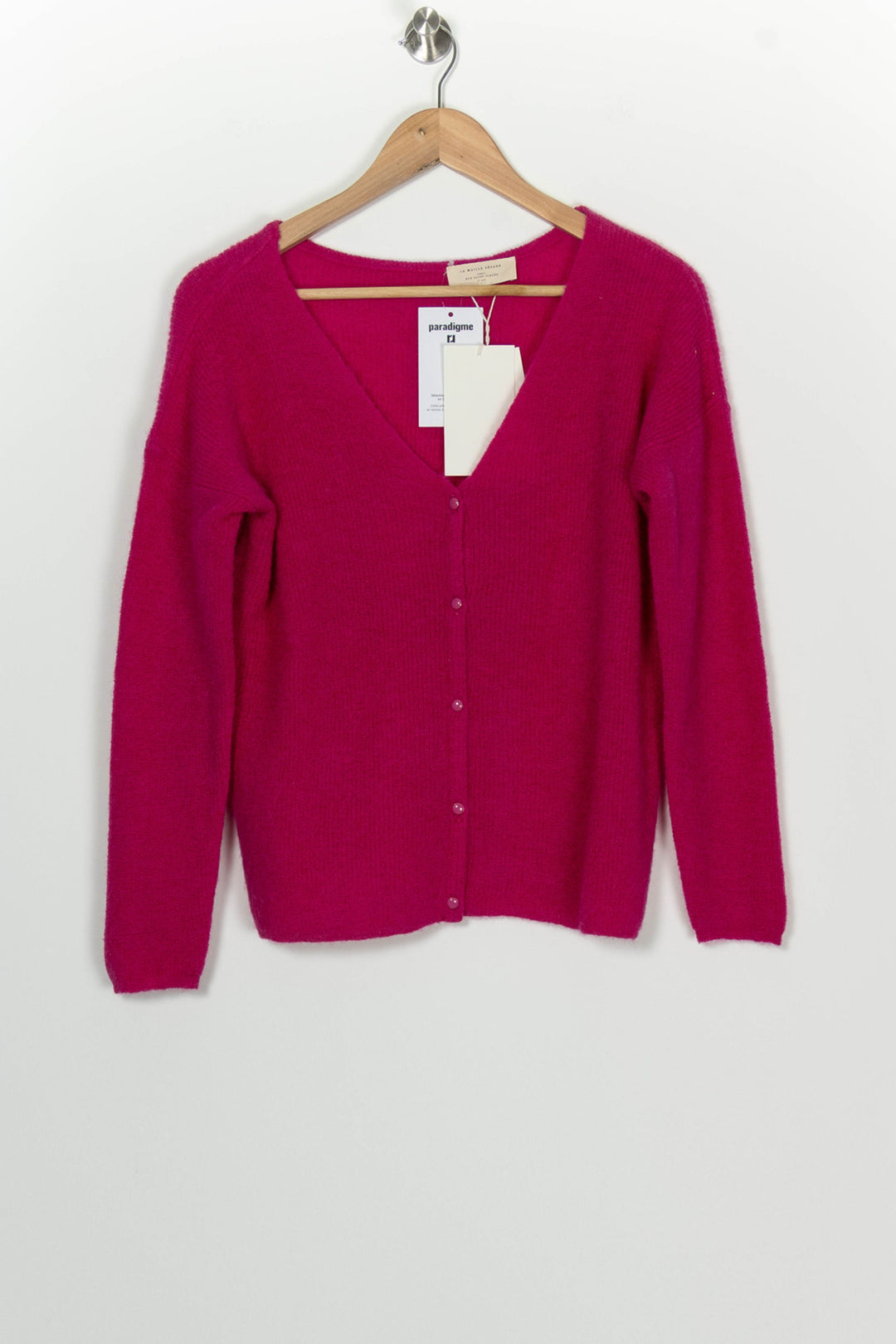 Gilet Rose fuchsia - Taille S/36 de la marque Sézane | PARAD124851 - Vendu par Paradigme - Image 2