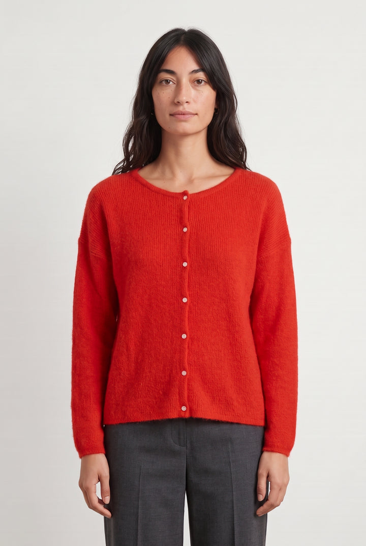 Cardigan Rouge - Taille S/36 de la marque Sézane | PARAD124852 - Vendu par Paradigme - Image 1