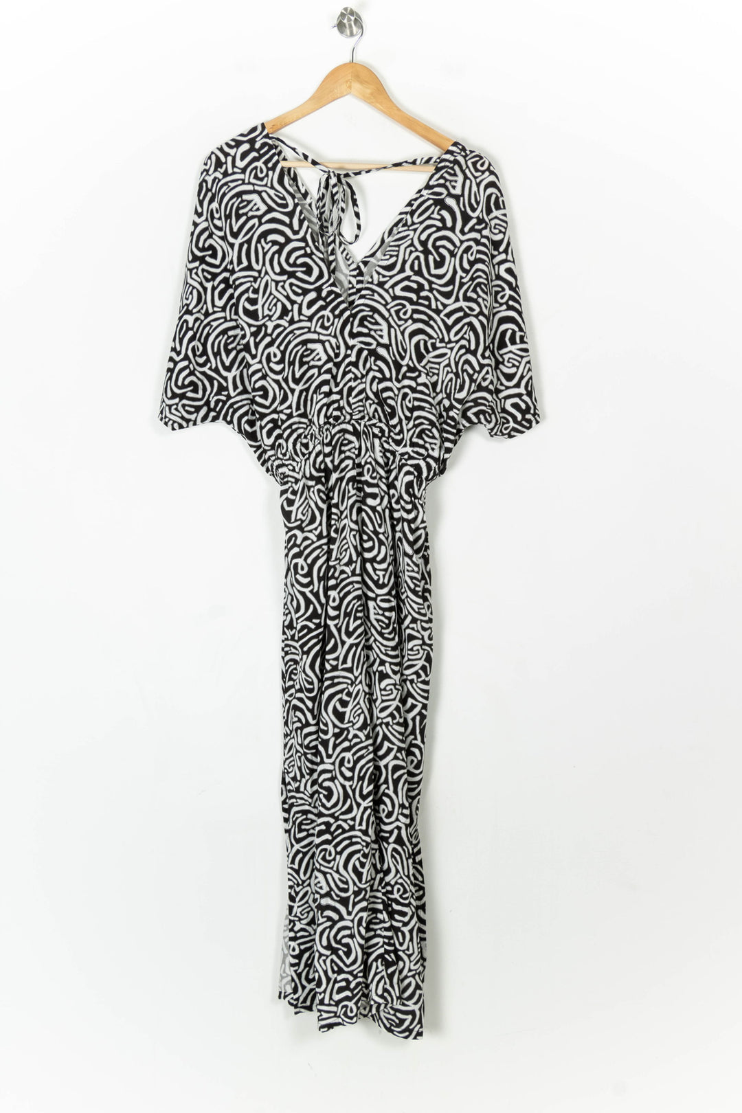 Robe Longue Noire et Blanche - Taille L/40 de la marque La Fée Maraboutée | PARAD124864 - Vendu par Paradigme - Image 5