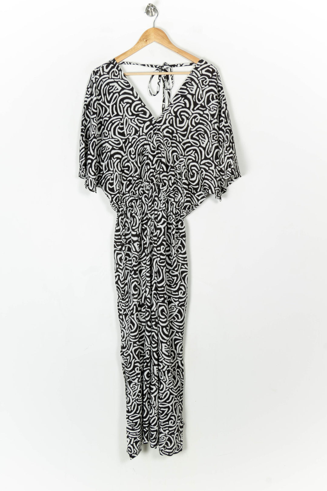 Robe Longue Noire et Blanche - Taille L/40 de la marque La Fée Maraboutée | PARAD124864 - Vendu par Paradigme - Image 2