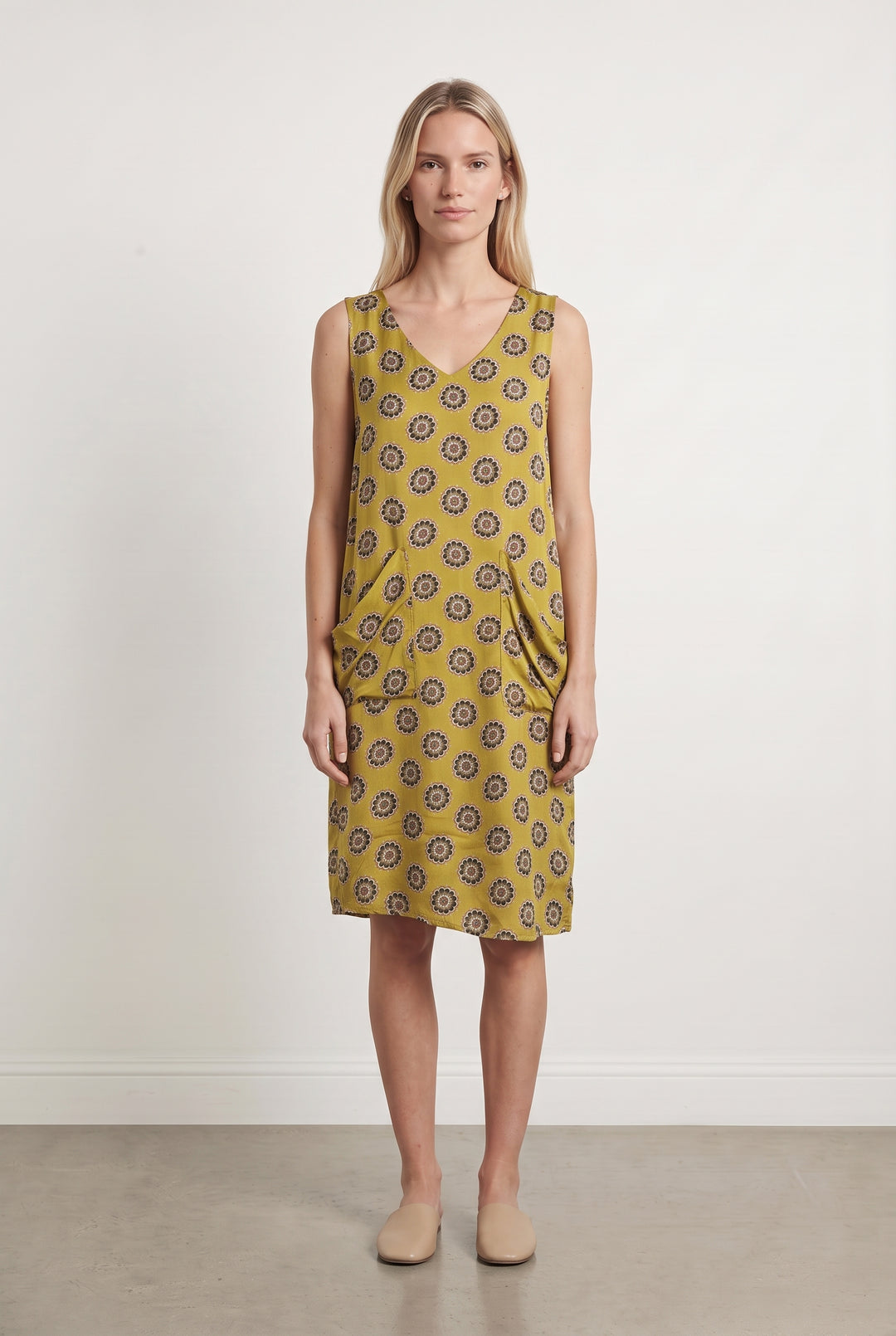 Robe Moutarde - Taille M/38 de la marque La Fée Maraboutée | PARAD124866 - Vendu par Paradigme - Image 1