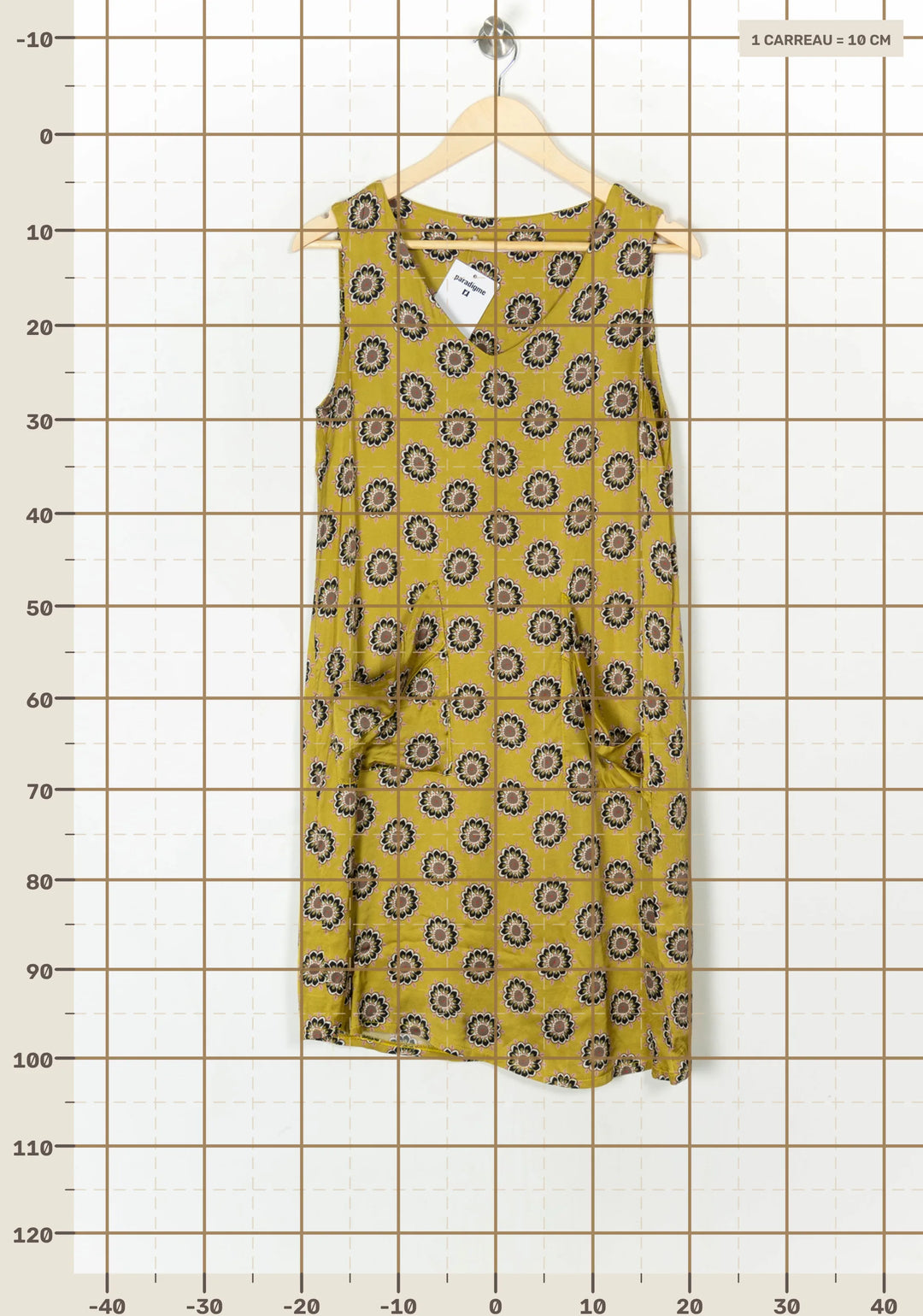 Robe Moutarde - Taille M/38 de la marque La Fée Maraboutée | PARAD124866 - Vendu par Paradigme - Image 4