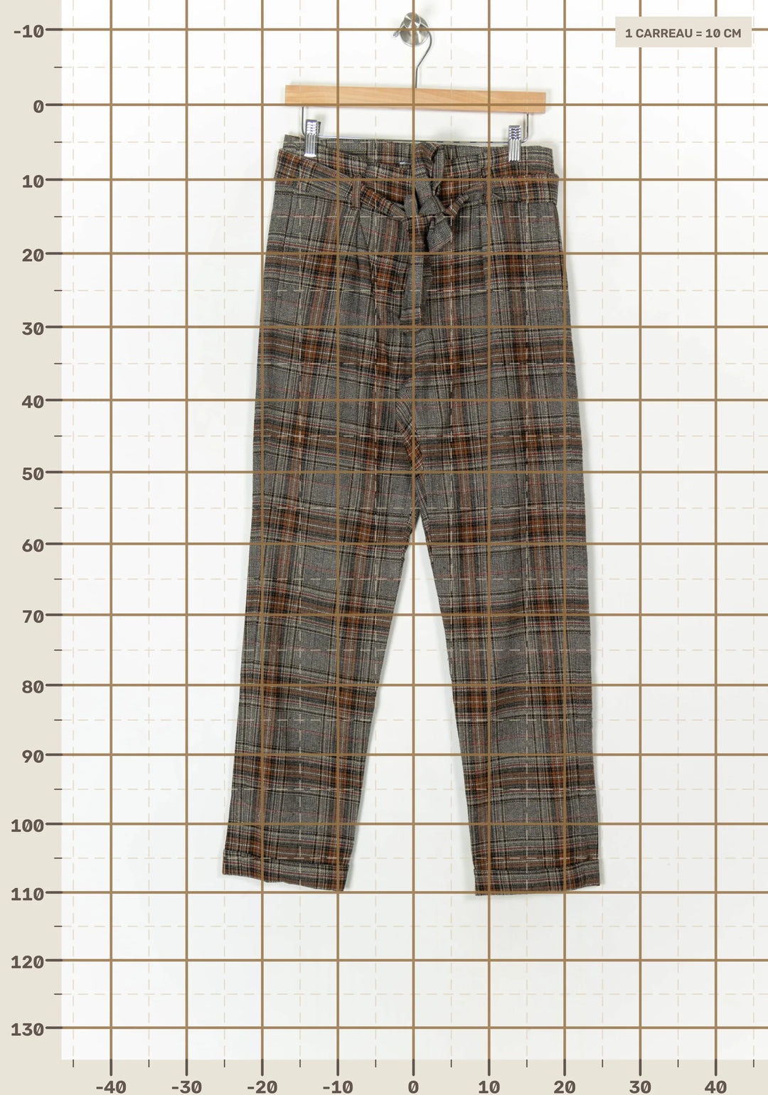 Pantalon Gris et Marron - Taille S/36 de la marque Valentine Gauthier | PARAD124869 - Vendu par Paradigme - Image 4