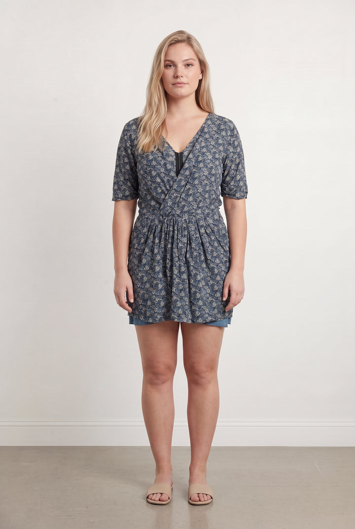 Robe Courte Bleue et Beige - Taille XL/42 de la marque The Kooples | PARAD124871 - Vendu par Paradigme - Image 1