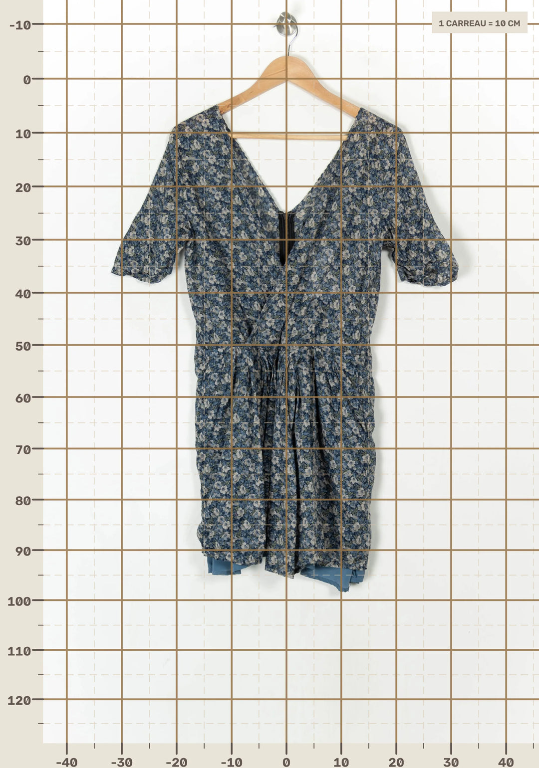 Robe Courte Bleue et Beige - Taille XL/42 de la marque The Kooples | PARAD124871 - Vendu par Paradigme - Image 4