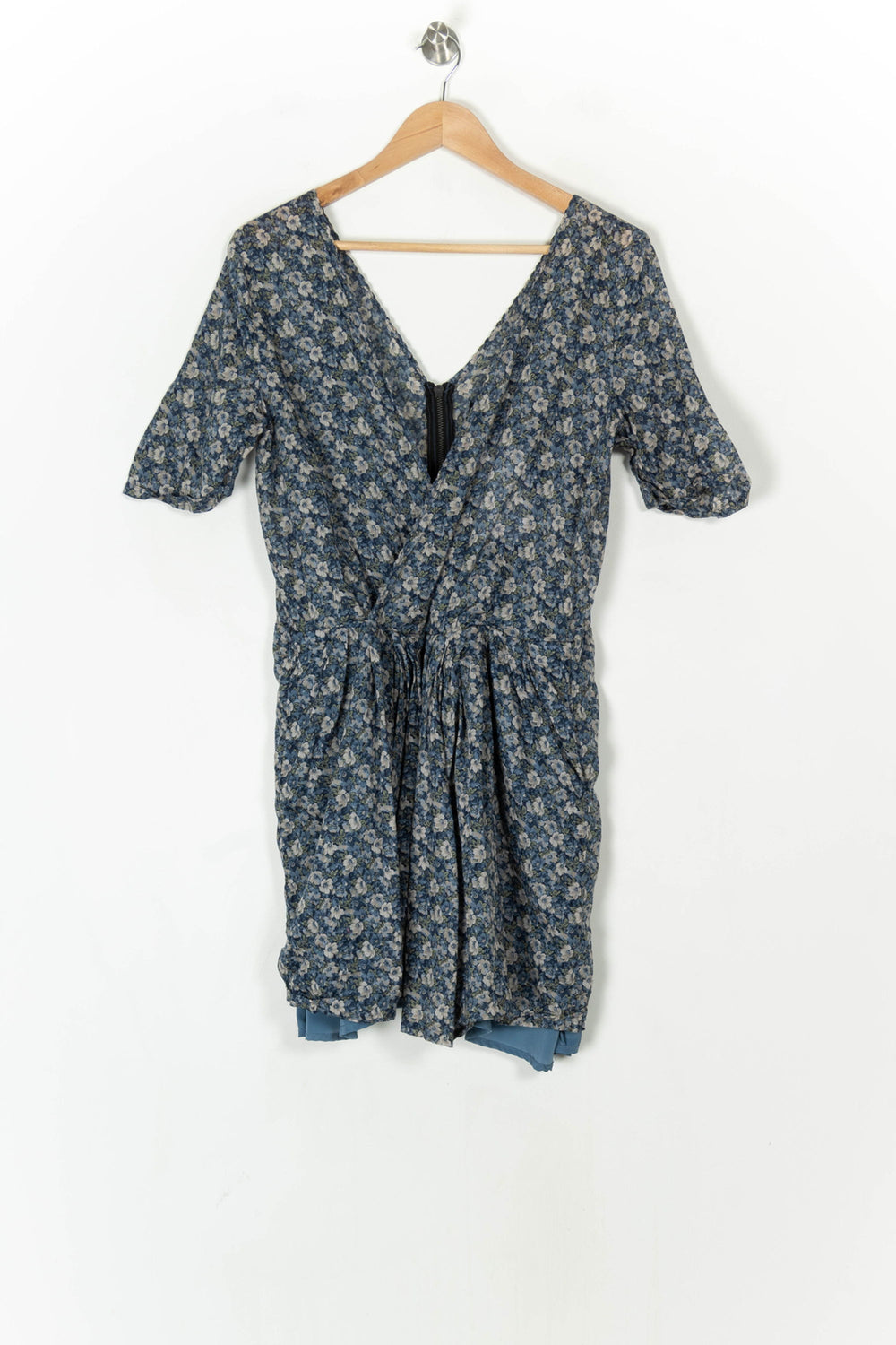 Robe Courte Bleue et Beige - Taille XL/42 de la marque The Kooples | PARAD124871 - Vendu par Paradigme - Image 2