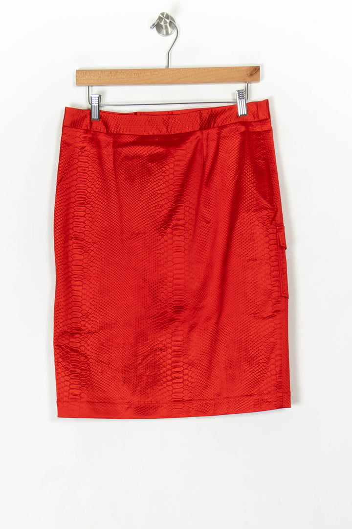 Jupe Midi Rouge - Taille L/40 de la marque Valentine Gauthier | PARAD124872 - Vendu par Paradigme - Image 5