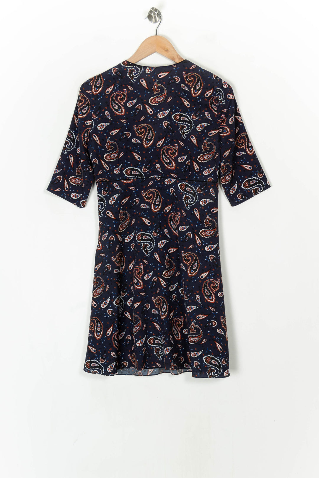 Robe Courte Bleu Marine et Rouille - Taille L/40 de la marque Claudie Pierlot | PARAD124877 - Vendu par Paradigme - Image 5