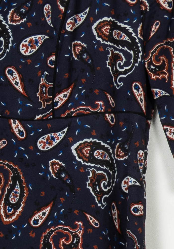 Robe Courte Bleu Marine et Rouille - Taille L/40 de la marque Claudie Pierlot | PARAD124877 - Vendu par Paradigme - Image 3