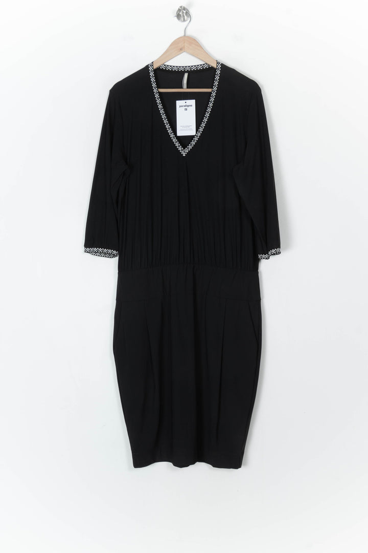 Robe Midi Noire - Taille XXL/44 de la marque Indies | PARAD124882 - Vendu par Paradigme - Image 2