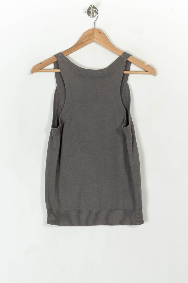 Gilet Sans Manches Gris - Taille M/38 de la marque La Redoute Collections | PARAD124892 - Vendu par Paradigme - Image 5
