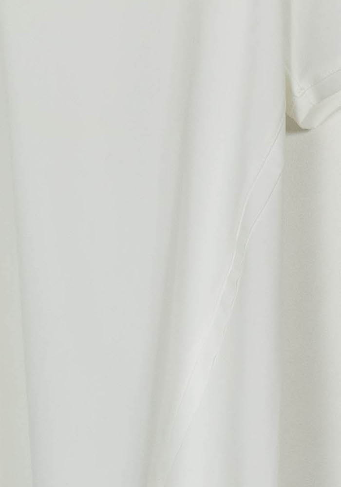 Blouse À Col V Blanche - Taille XS/34 de la marque Indies | PARAD124893 - Vendu par Paradigme - Image 3