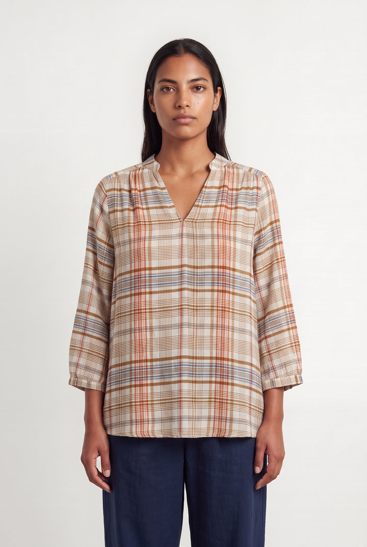 Blouse Beige et Marron - Taille L/40 de la marque Caroll | PARAD124894 - Vendu par Paradigme - Image 1