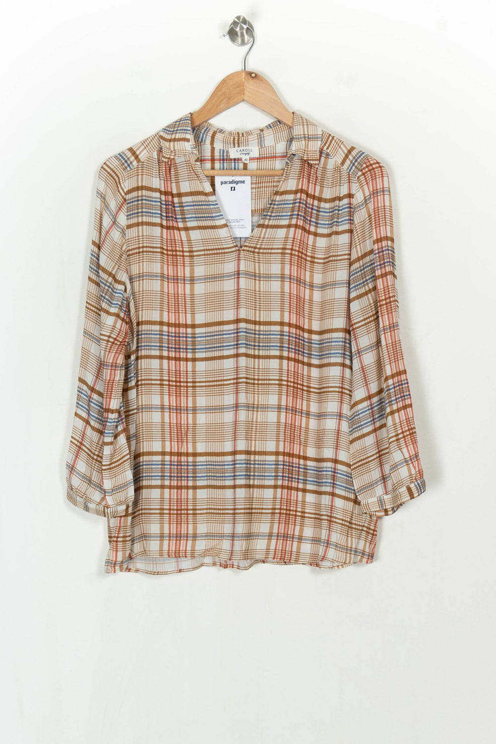 Blouse Beige et Marron - Taille L/40 de la marque Caroll | PARAD124894 - Vendu par Paradigme - Image 2