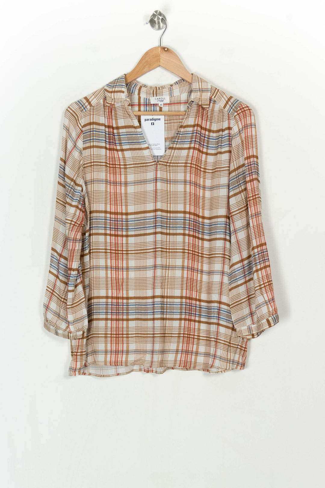 Blouse Beige et Marron - Taille L/40 de la marque Caroll | PARAD124894 - Vendu par Paradigme - Image 2