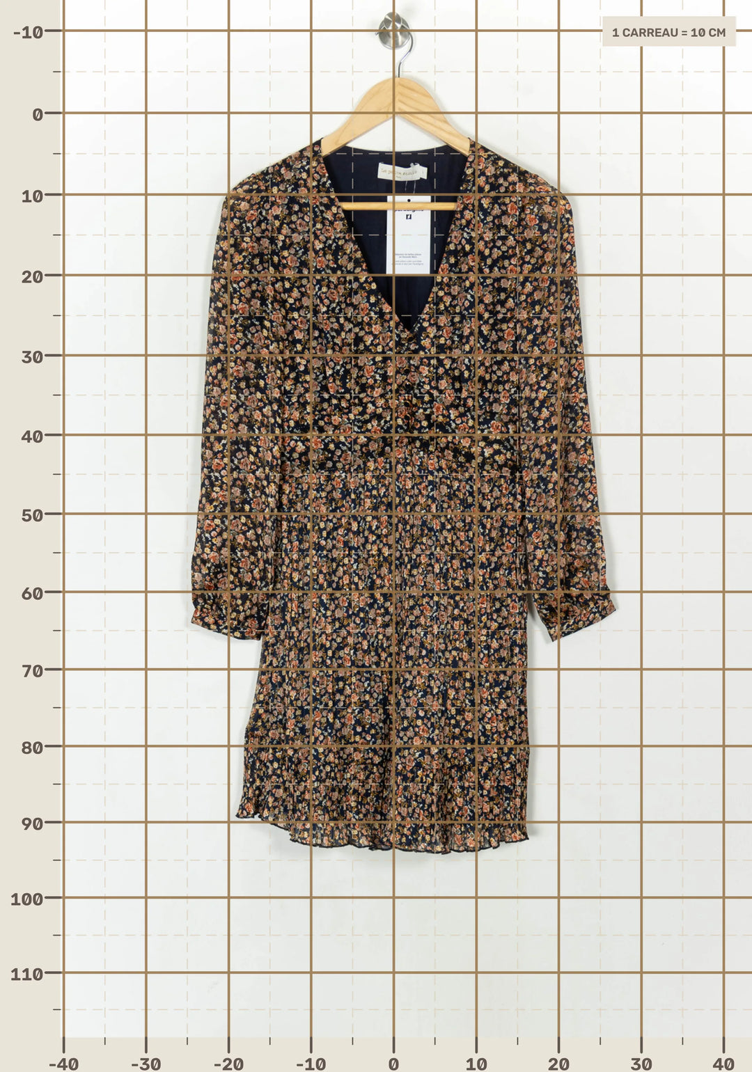 Robe Courte Bleu Marine et Orange - Taille S/36 de la marque La Petite Etoile | PARAD124899 - Vendu par Paradigme - Image 4