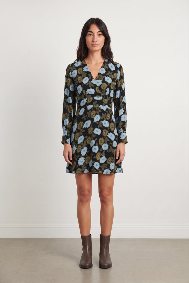 Robe Courte Noire et Bleue - Taille S/36 de la marque Sandro | PARAD124900 - Vendu par Paradigme - Image 1