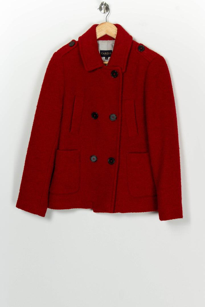 Caban Rouge - Taille L/40 de la marque Caroll | PARAD125412 - Vendu par Paradigme - Image 2