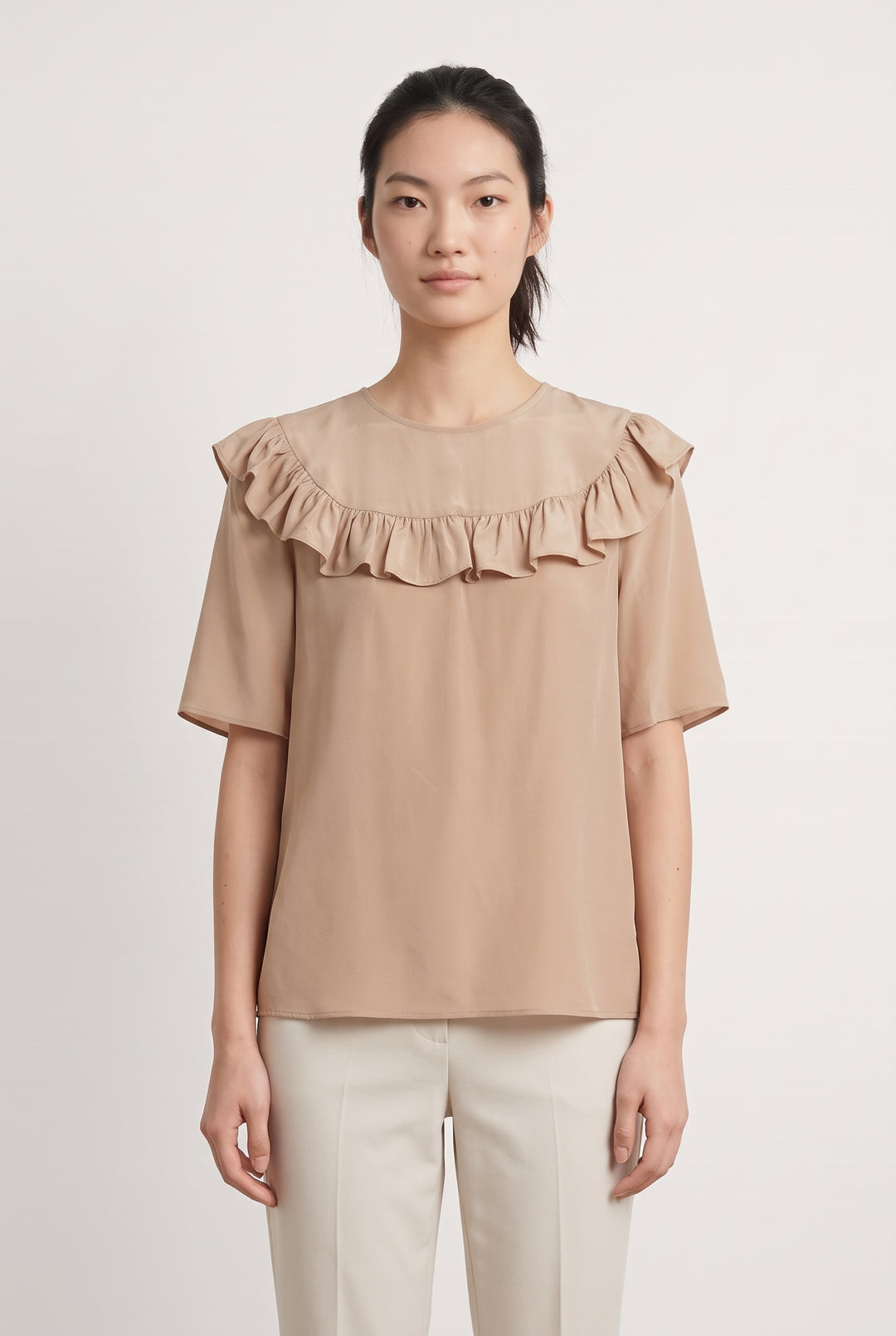 Blouse Beige - Taille M/38 de la marque Claudie Pierlot | PARAD125477 - Vendu par Paradigme - Image 1