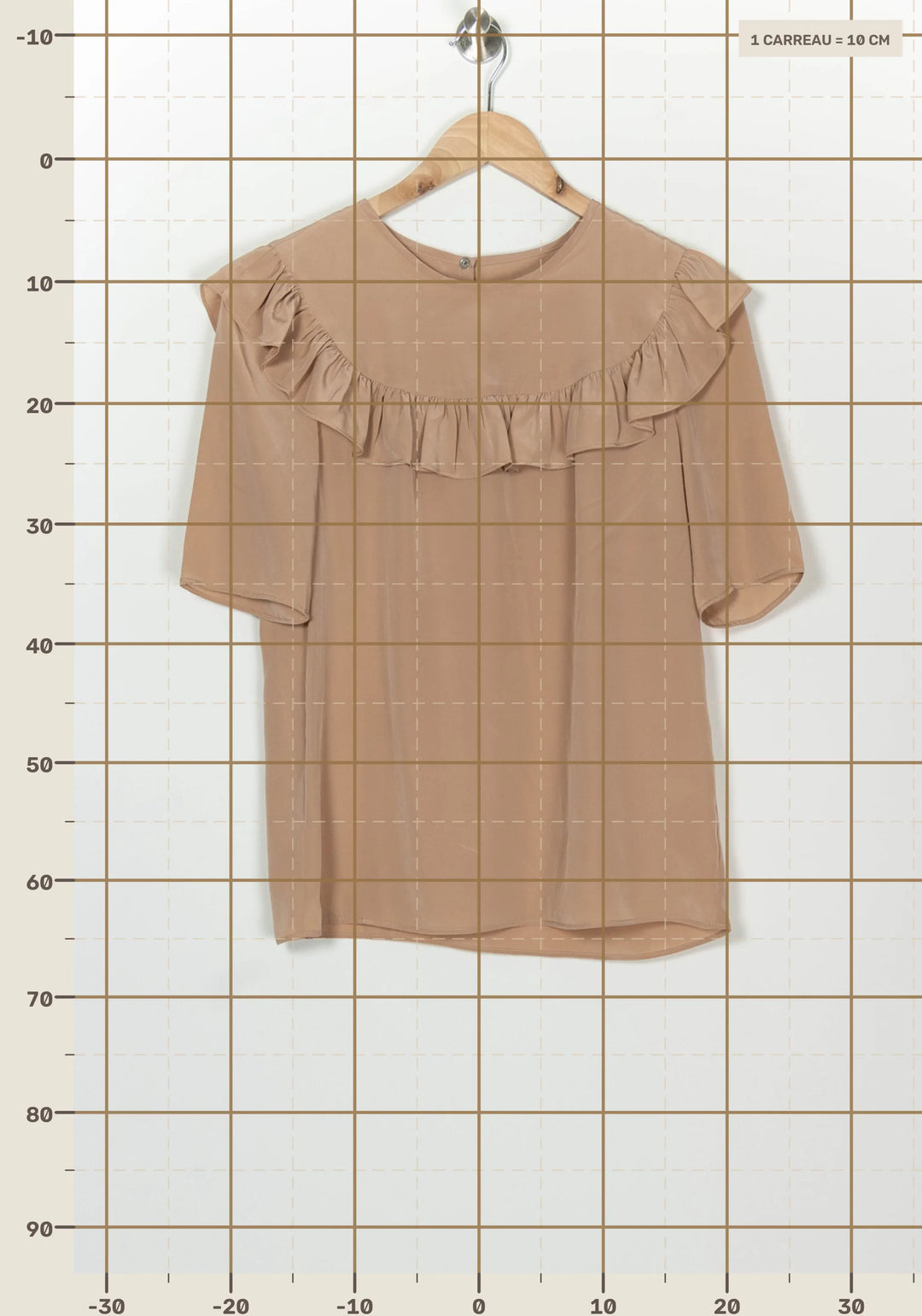Blouse Beige - Taille M/38 de la marque Claudie Pierlot | PARAD125477 - Vendu par Paradigme - Image 4