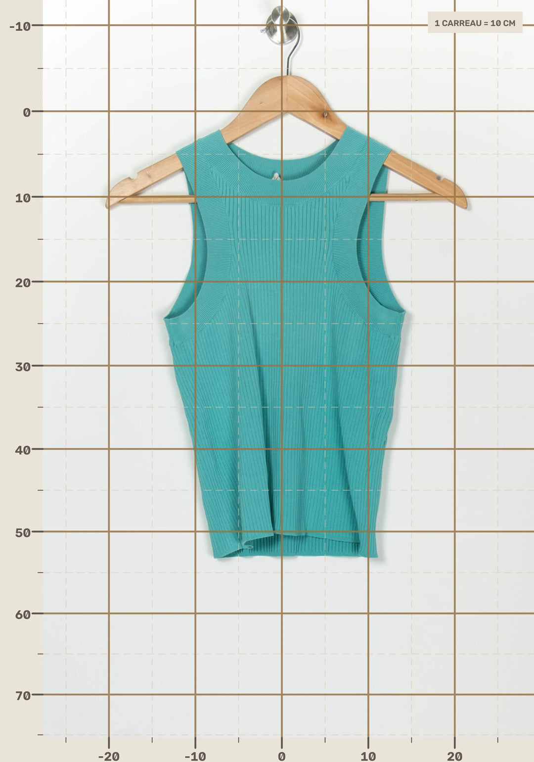 Débardeur Turquoise - Taille S/36 de la marque Petite Mendigote | PARAD125487 - Vendu par Paradigme - Image 4