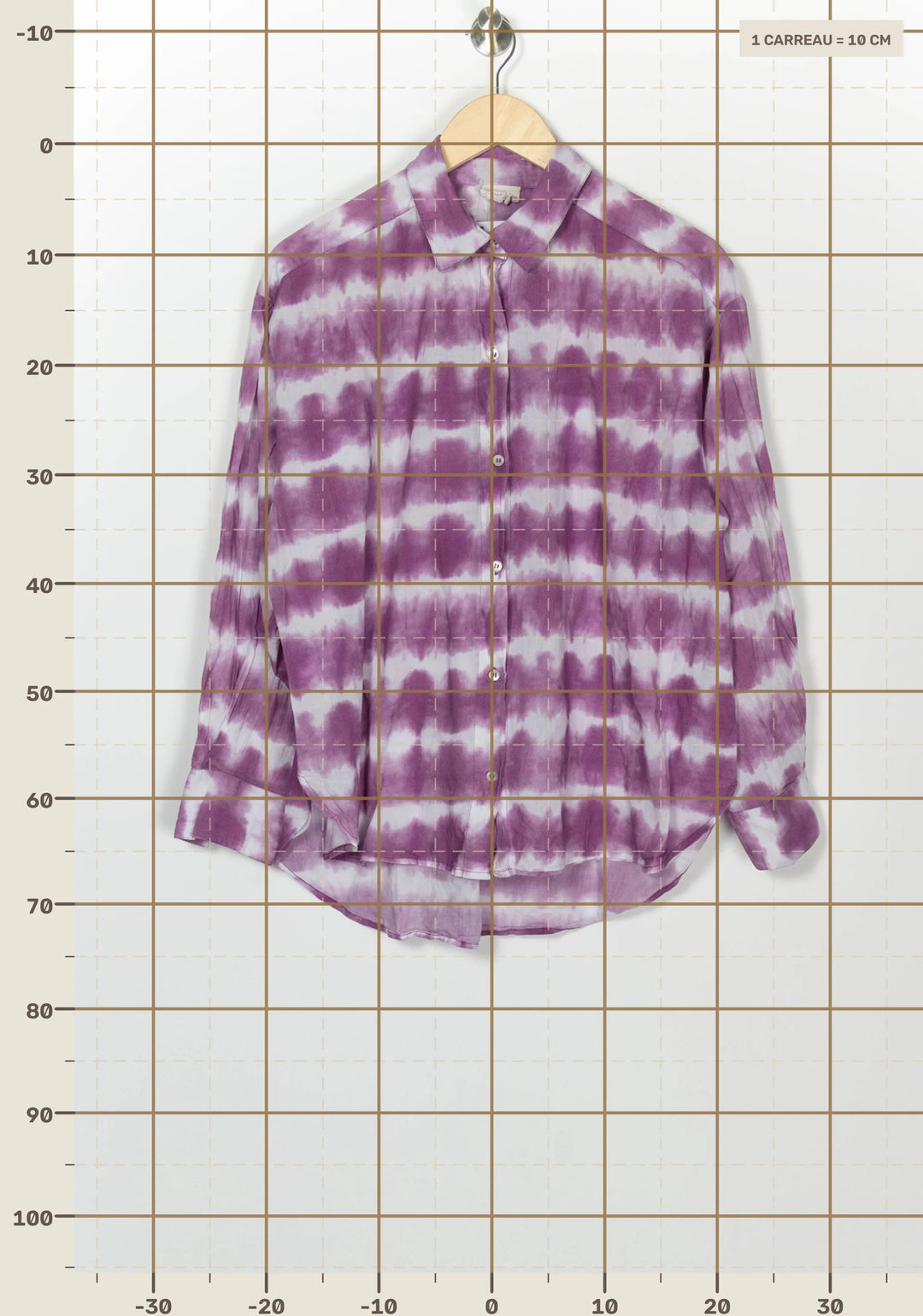 Chemise Violette et Blanche - Taille S/36 de la marque Petite Mendigote | PARAD125489 - Vendu par Paradigme - Image 4