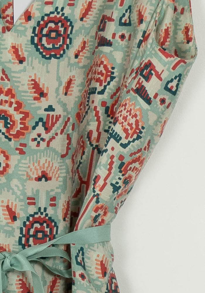 Robe Midi Verte et Rouge - Taille S/36 de la marque Comptoir des Cotonniers | PARAD125610 - Vendu par Paradigme - Image 3