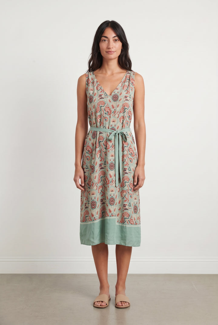 Robe Midi Verte et Rouge - Taille S/36 de la marque Comptoir des Cotonniers | PARAD125610 - Vendu par Paradigme - Image 1