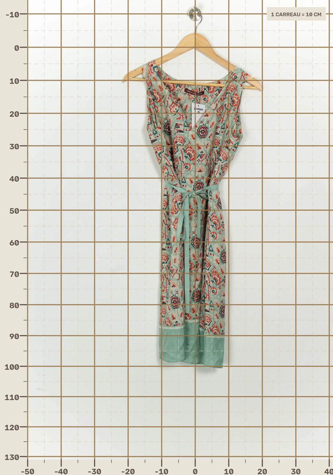 Robe Midi Verte et Rouge - Taille S/36 de la marque Comptoir des Cotonniers | PARAD125610 - Vendu par Paradigme - Image 4