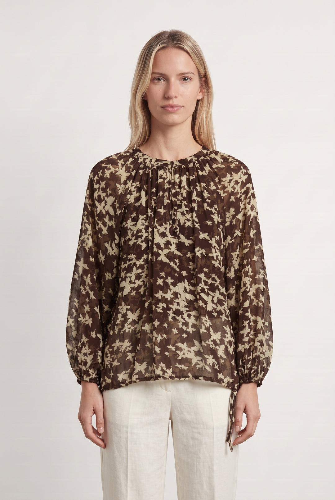 Blouse Marron et Beige - Taille S/36 de la marque Paul &amp; Joe Sister | PARAD125614 - Vendu par Paradigme - Image 1