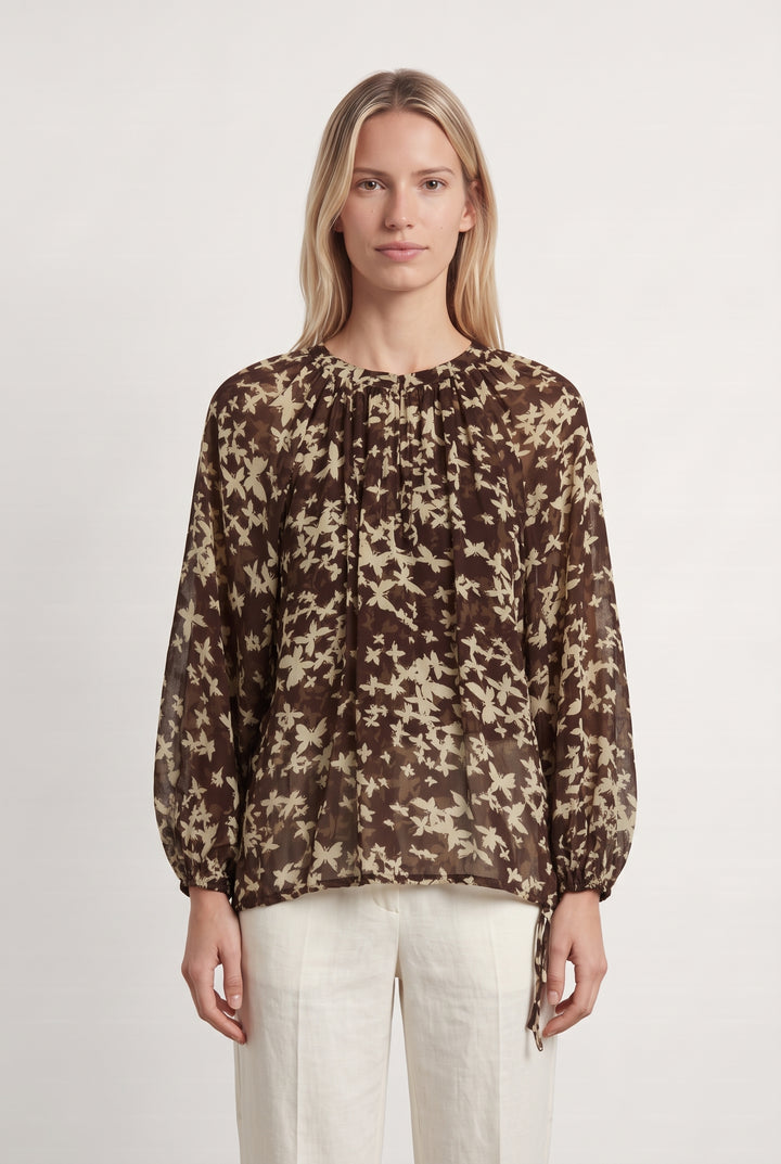 Blouse Marron et Beige - Taille S/36 de la marque Paul &amp; Joe Sister | PARAD125614 - Vendu par Paradigme - Image 1
