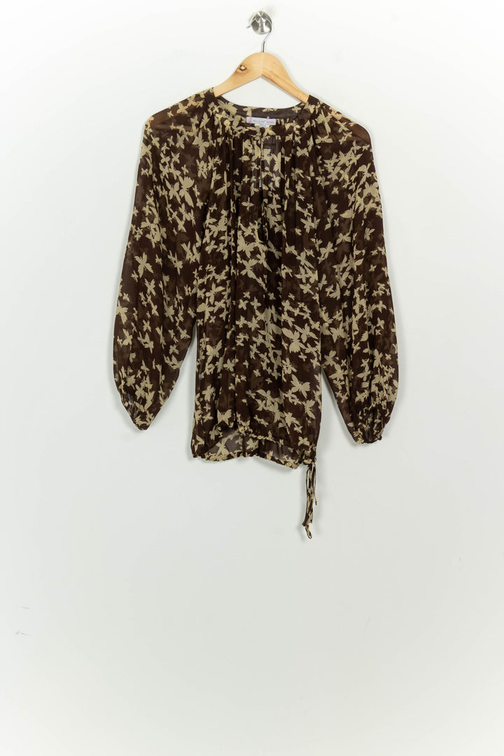 Blouse Marron et Beige - Taille S/36 de la marque Paul &amp; Joe Sister | PARAD125614 - Vendu par Paradigme - Image 2