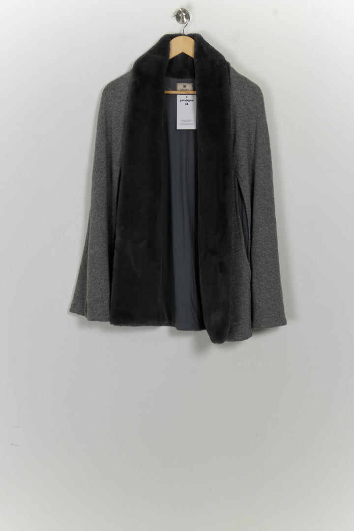 Manteau Gris et Noir - Taille XXXL/46 de la marque Indies | PARAD125622 - Vendu par Paradigme - Image 2