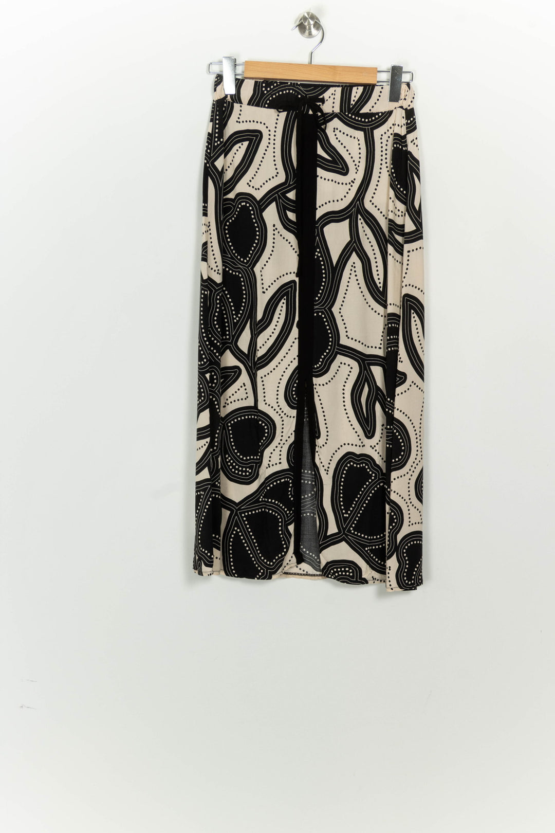 Jupe Longue Noire et Beige - Taille XS/34 de la marque La Fée Maraboutée | PARAD125623 - Vendu par Paradigme - Image 2