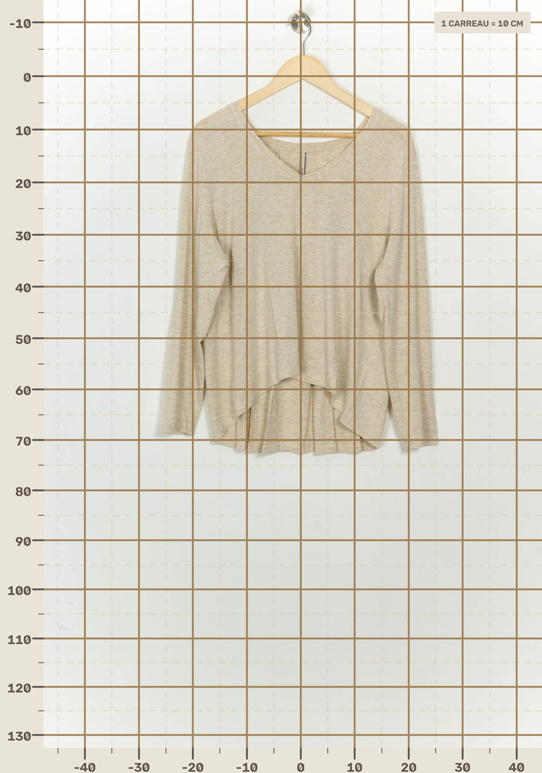 Haut Beige - Taille XXXL/46 de la marque Indies | PARAD125626 - Vendu par Paradigme - Image 4