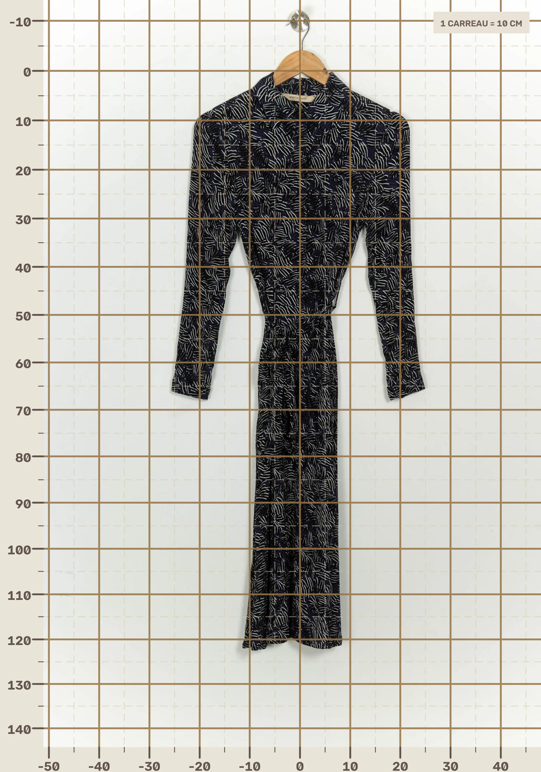 Robe Chemise Noire et Blanche - Taille S/36 de la marque La Fée Maraboutée | PARAD125627 - Vendu par Paradigme - Image 4
