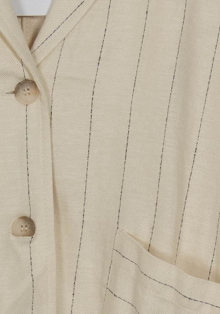 Veste Blazer Beige Rayée Grise - Taille M/38 de la marque Humility | PARAD125628 - Vendu par Paradigme - Image 3