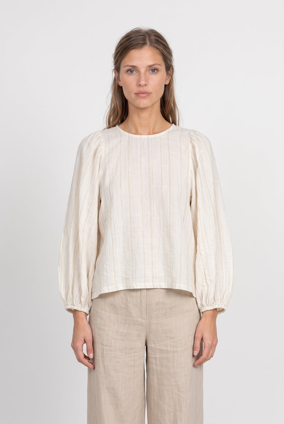 Blouse Beige - Taille M/38 de la marque La Fée Maraboutée | PARAD125634 - Vendu par Paradigme - Image 1