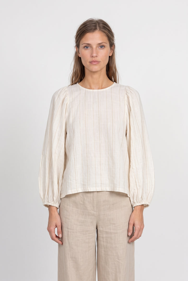 Blouse Beige - Taille M/38 de la marque La Fée Maraboutée | PARAD125634 - Vendu par Paradigme - Image 1
