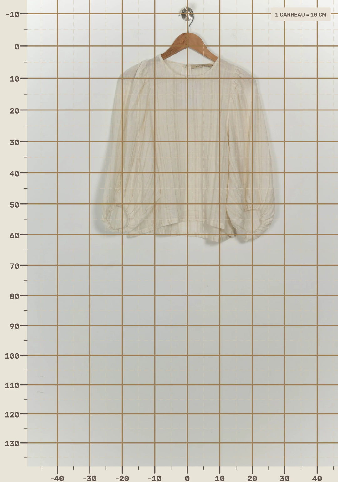 Blouse Beige - Taille M/38 de la marque La Fée Maraboutée | PARAD125634 - Vendu par Paradigme - Image 4
