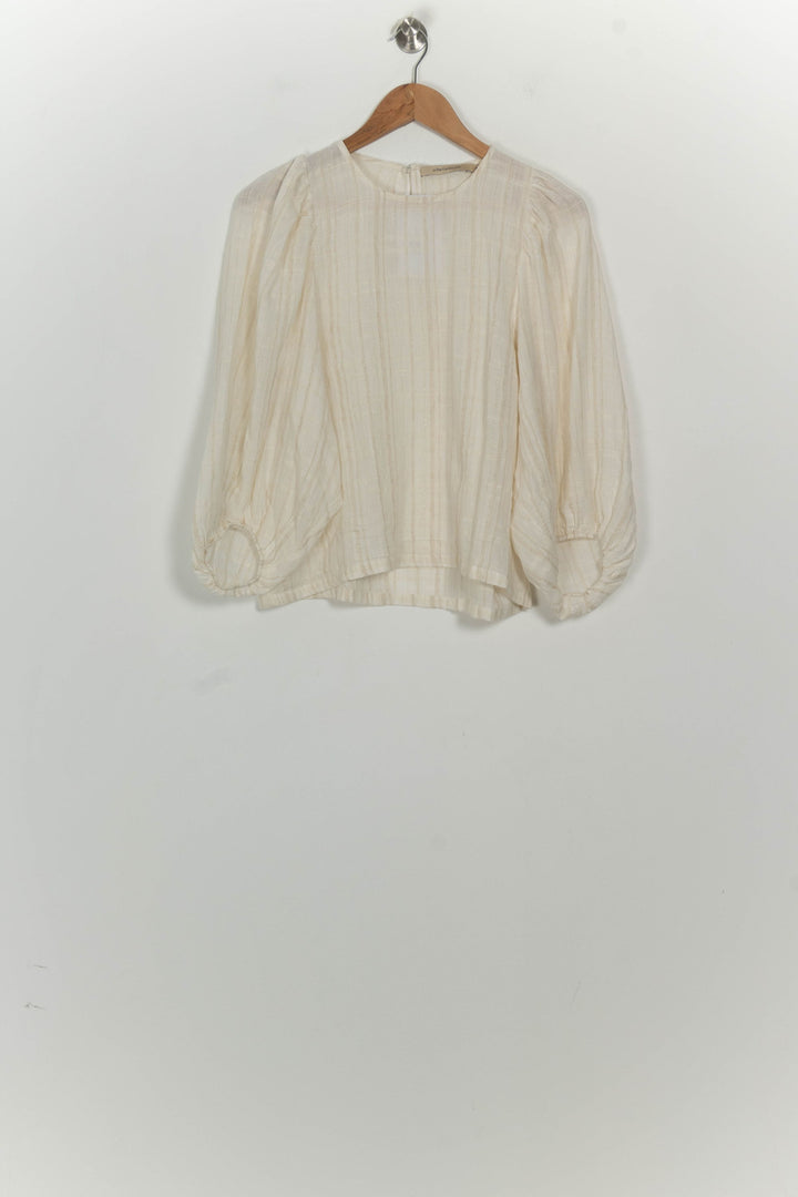 Blouse Beige - Taille M/38 de la marque La Fée Maraboutée | PARAD125634 - Vendu par Paradigme - Image 2