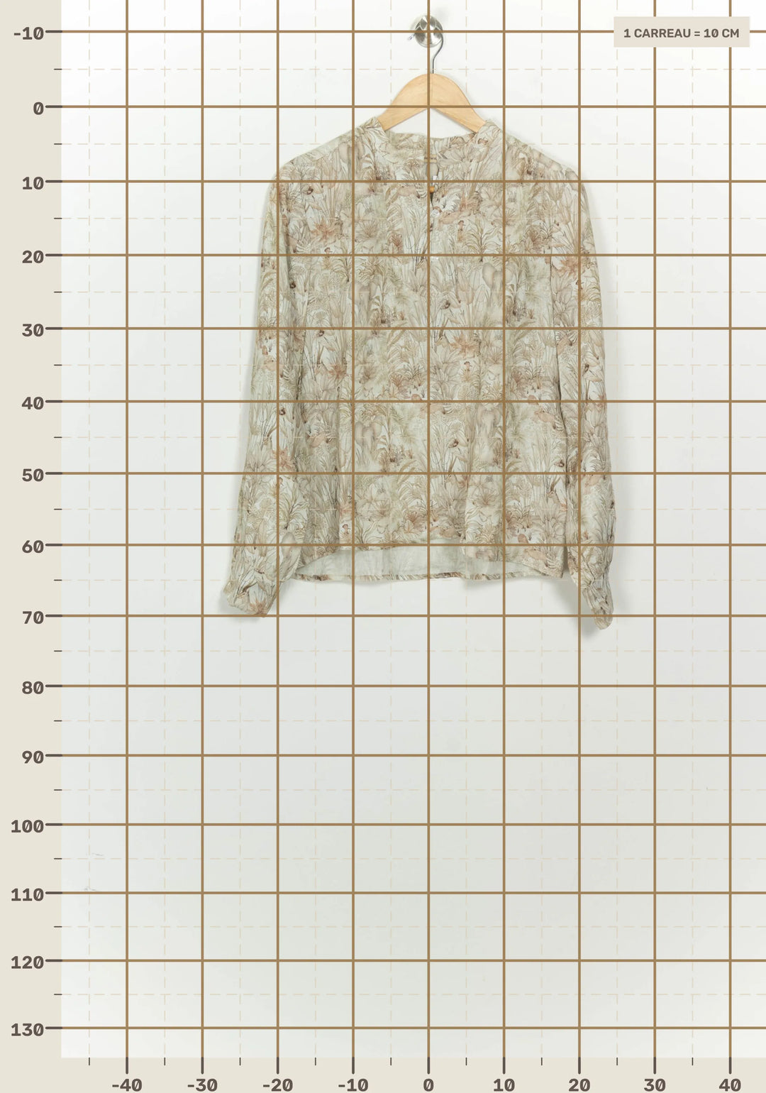 Blouse Beige - Taille M/38 de la marque La Fée Maraboutée | PARAD125636 - Vendu par Paradigme - Image 4