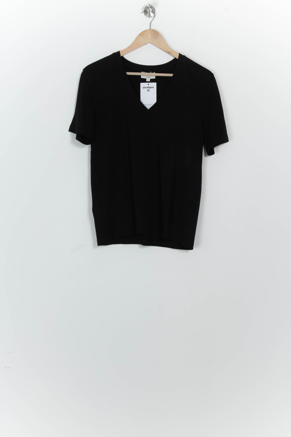 Tee-shirt à col V Noir - Taille L/40 de la marque Maison 123 | PARAD125647 - Vendu par Paradigme - Image 2