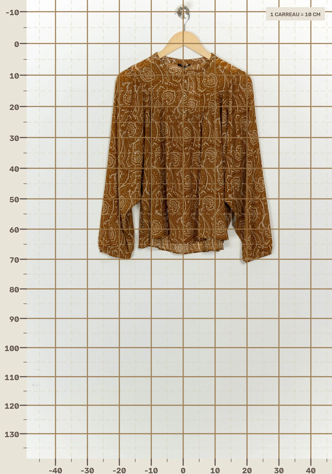 Blouse Marron et Beige - Taille M/38 de la marque One Step | PARAD125648 - Vendu par Paradigme - Image 4