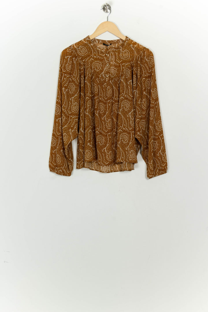 Blouse Marron et Beige - Taille M/38 de la marque One Step | PARAD125648 - Vendu par Paradigme - Image 2